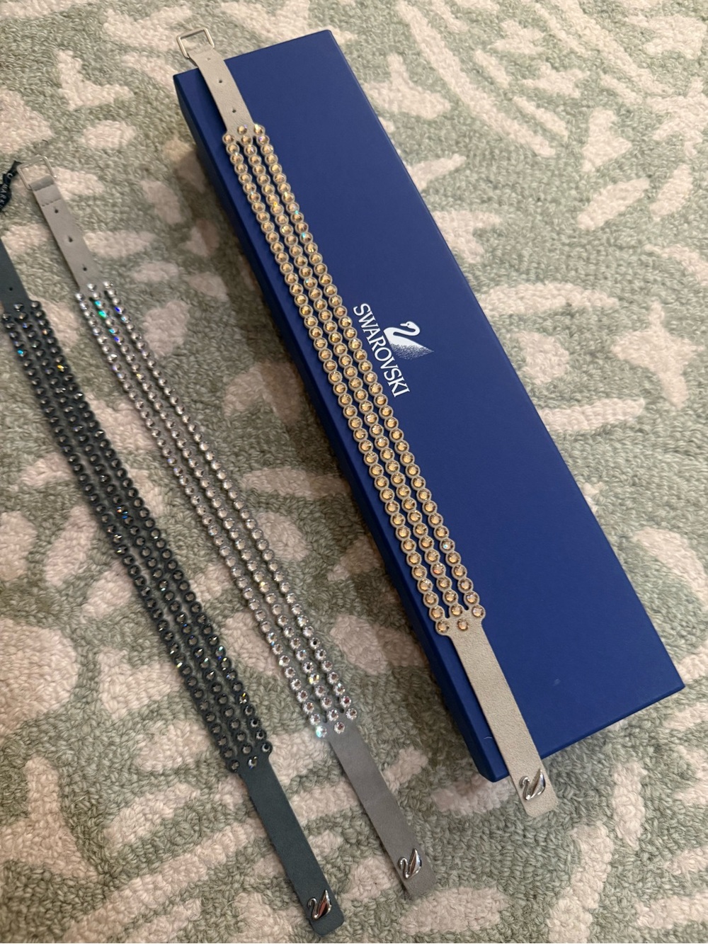 Swarovski Power Slake Crystal Wrap Bracelet / Choker | Champagne
